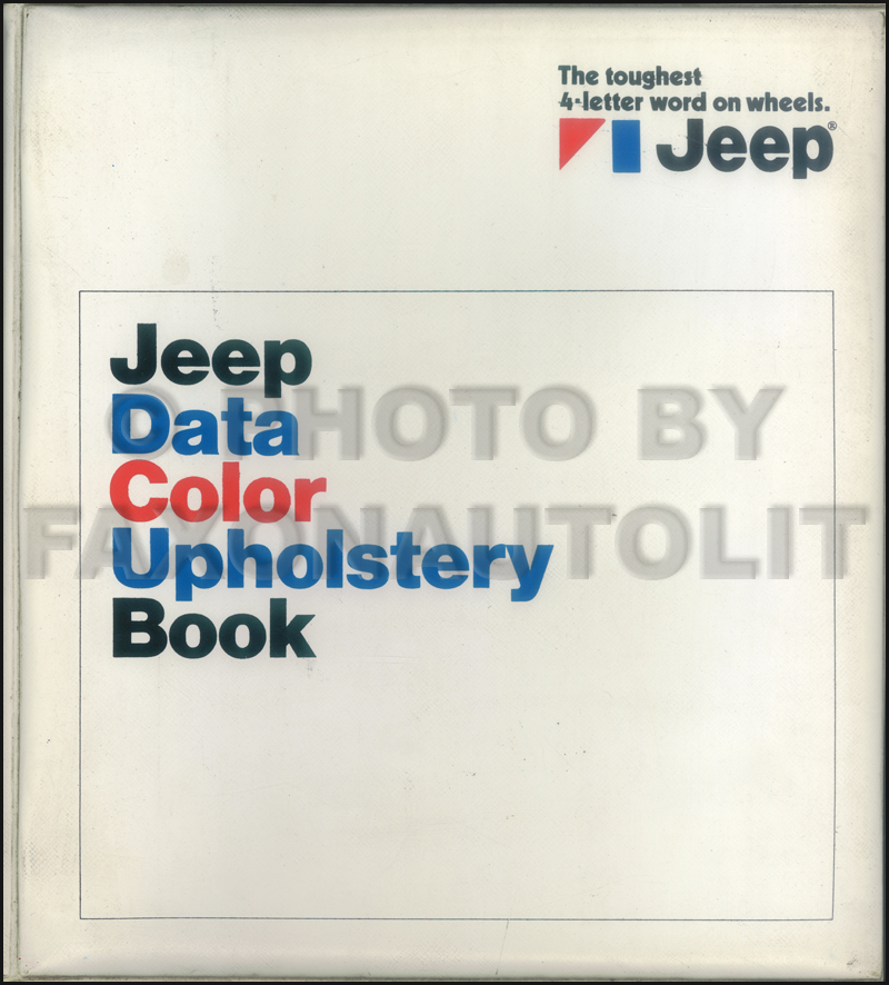 1972 Jeep Color & Upholstery Dealer Album/Data Book Original