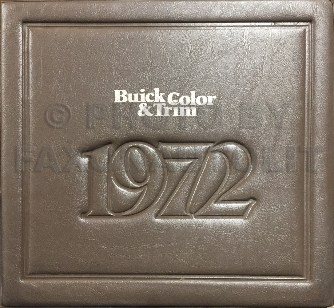 1972 Buick Color & Upholstery Album Book Original