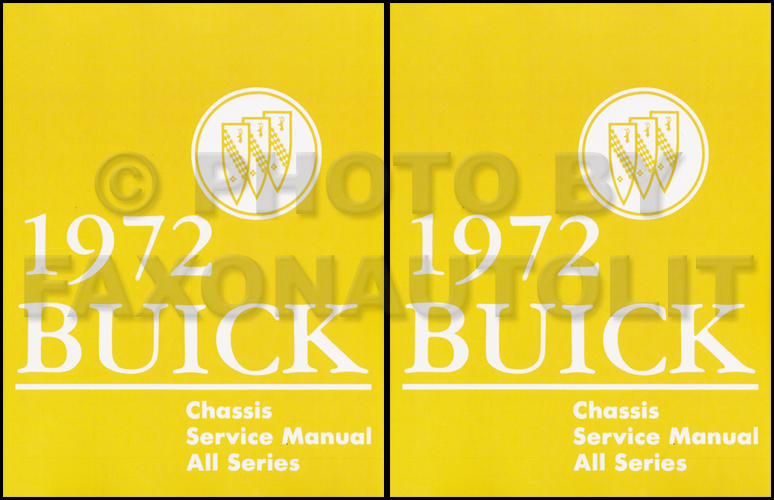 1972 Buick Shop Manual Original GS/Skylark/Riviera/LeSabre