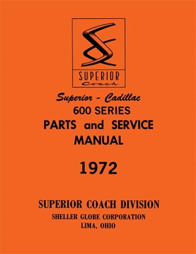 1972 Cadillac Superior Hearse, Flower Car, & Ambulance Parts Manual Reprint