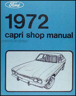 1972 Mercury Capri Repair Manual Original