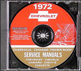 1972 Chevy CD-ROM Shop, Overhaul, & Body Manual