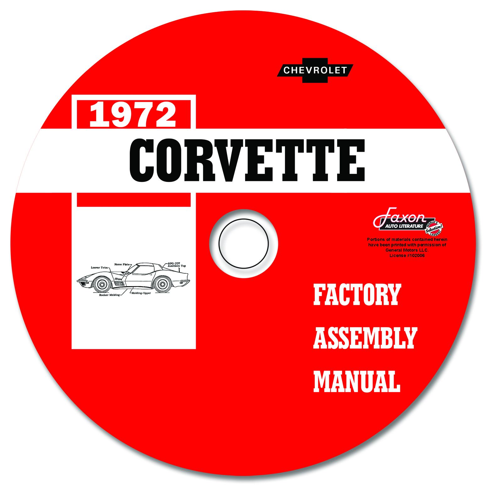 1972 Corvette Factory Assembly Manual CD-ROM