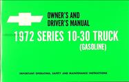 1972 Chevrolet ½-, ¾-, & 1-ton Truck Owner's Manual Reprint Pickup/Suburban/Blazer/P-Chassis