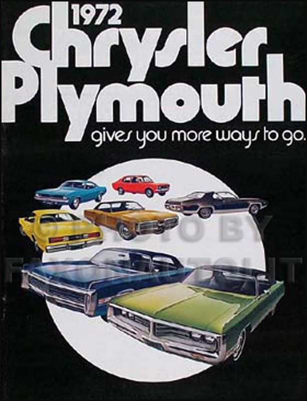 1972 Chrysler & Plymouth Original Sales Catalog -- Full-line