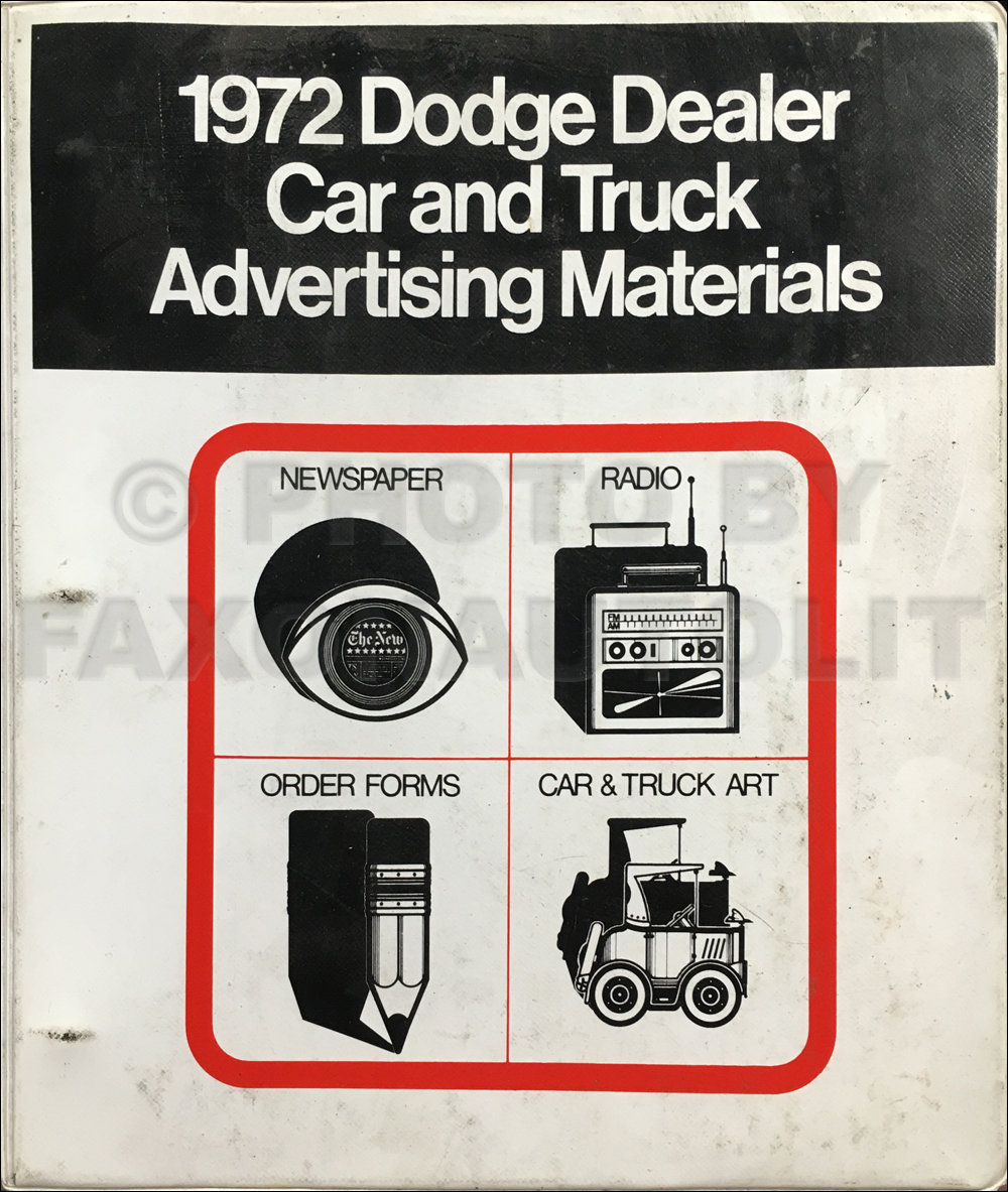 1972 Dodge Dealer Advertising Planner Original