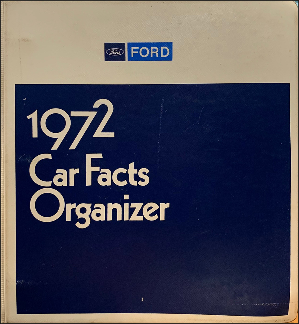 1972 Ford Car Facts Dealer Album Original