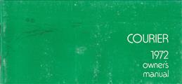 1972 Ford Courier Owner's Manual Original