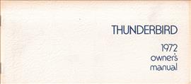 1972 Ford Thunderbird Owner's Manual