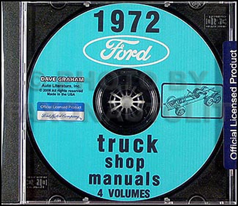 1972 Ford Truck Repair Shop Manuals on CD for Pickup, Bronco, Van, big trucks