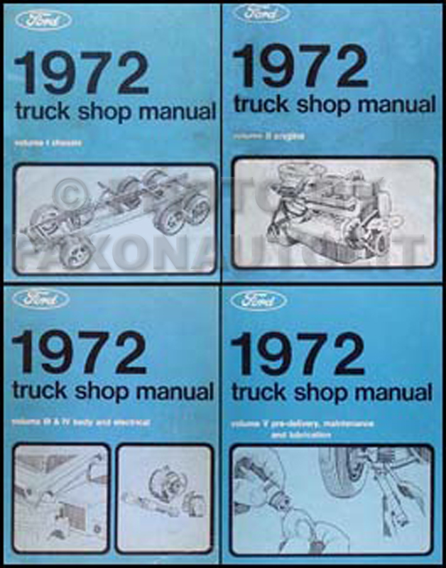 1972 Ford Truck Repair Manual 5 Volume Set Original