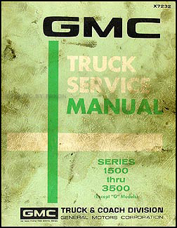 1972 GMC 1500-3500 Repair Shop Manual Original Pickup, Jimmy, Suburban, FC