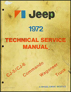 1972 Jeep Shop Manual Original - All models