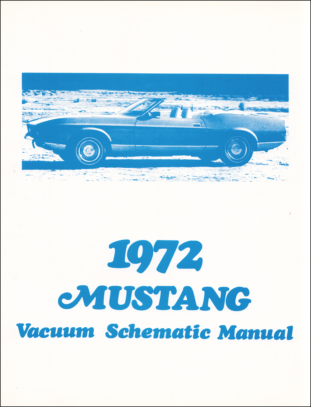 1972 Ford Mustang Vacuum Schematic Manual Reprint