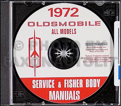 1972 Oldsmobile CD-ROM Repair Shop Manual, Body Manual