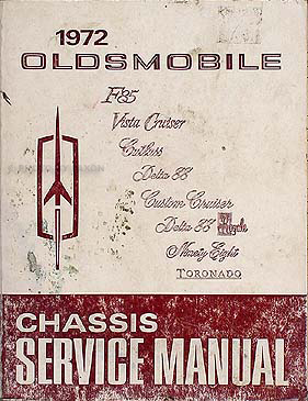 1972 Oldsmobile Shop Manual Original -- All Car Lines