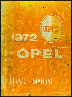 1972 Opel GT & 1900 Repair Manual Original 