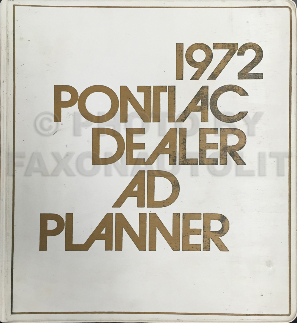 1972 Pontiac Dealer Advertising Planner Original