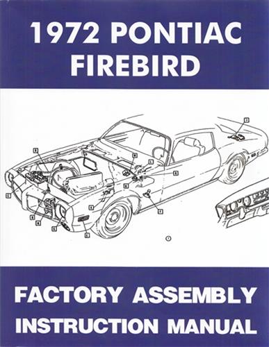 1972 Pontiac Firebird and Trans Am Factory Assembly Manual Reprint Bound