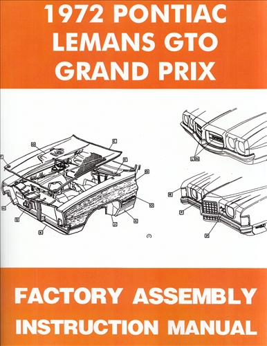 1972 Pontiac LeMans, GTO, and Grand Prix Bound Assembly Manual Reprint
