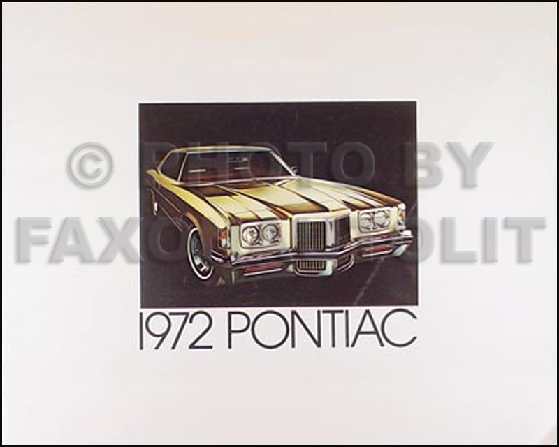 1972 Pontiac Sales Brochure Original