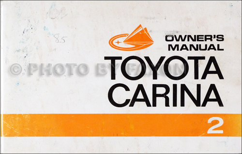 1972 Toyota Carina Owner's Manual Original