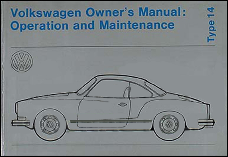 1972 Volkswagen Karmann Ghia Owner's Manual Original