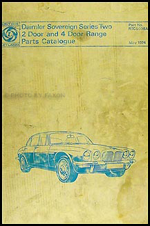 1973-1975 Daimler Sovereign Parts Book Original