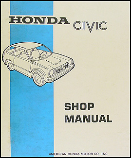 1973-1974 Honda Civic Repair Manual Original 