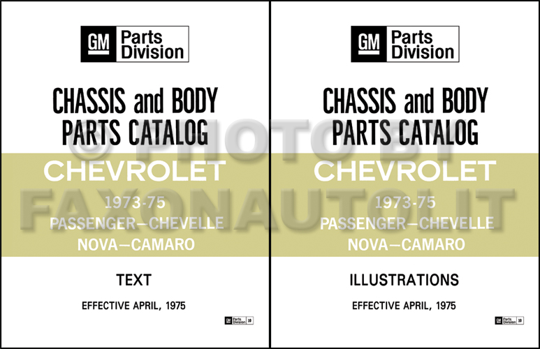 1973-1975 Chevrolet Car Master Parts Catalog Reprint