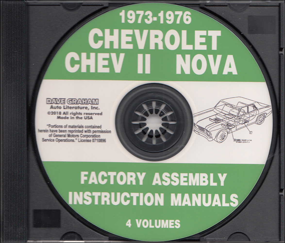 CD-ROM 1973-1976 Chevrolet Nova Assembly Manual 