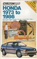 Chilton's Repair & Tune-Up Guide Honda 1973-1986 Accord CRX Civic Prelude