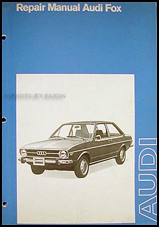 1973 Audi Fox Repair Manual Original