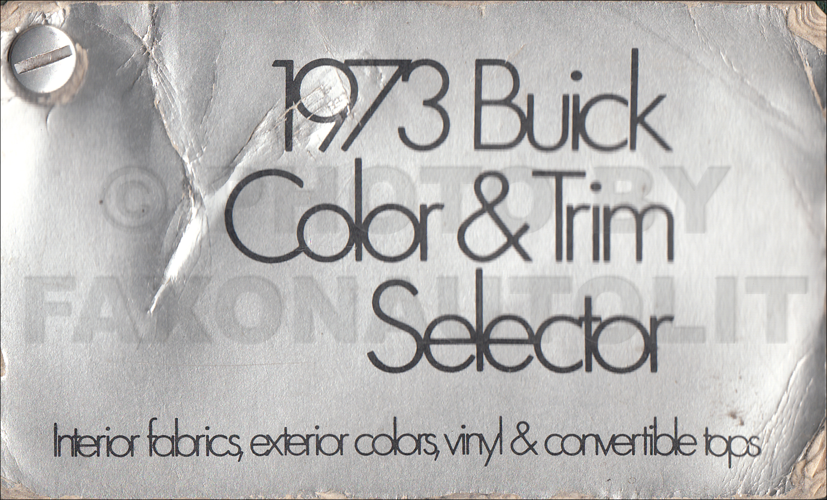1973 Buick Color and Upholstery Sample Dealer Album Original