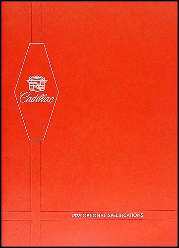 1973 Cadillac Optional Specifications Book Original