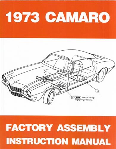 1973 Camaro & RS, LT, Z28 Factory Assembly Manual Reprint Bound