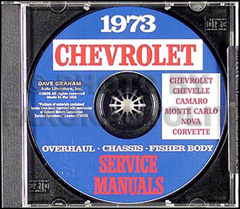 1973 Chevy CD-ROM Shop, Overhaul and Body Manual