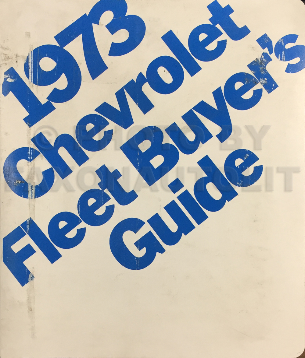 1973 Chevrolet Fleet Buyer's Guide Dealer Album Original