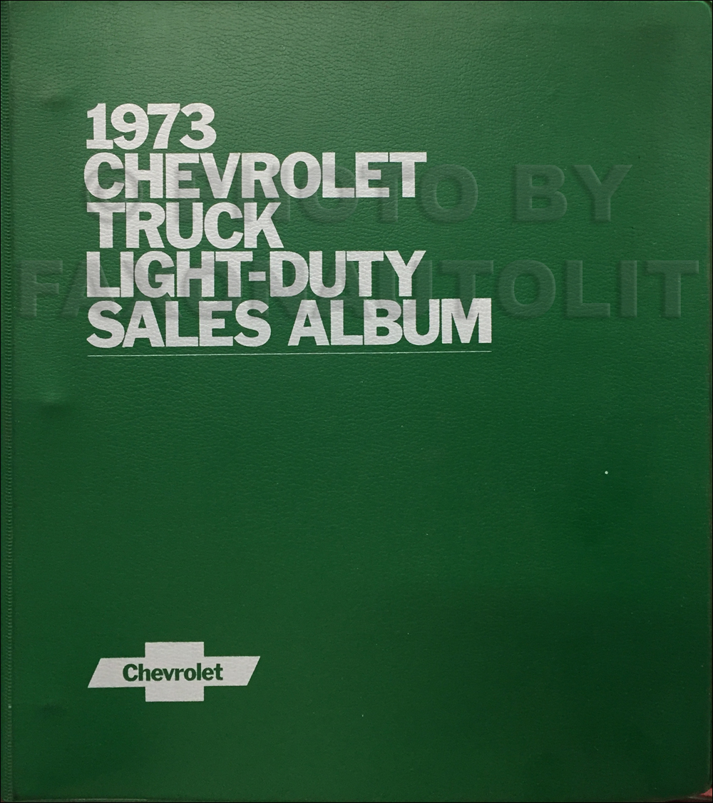 1973 Chevrolet Light Truck Data Book and Color and Upholstery Dealer Album Original