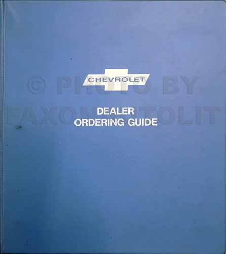 1973 Chevrolet Ordering Guide Dealer Album Original