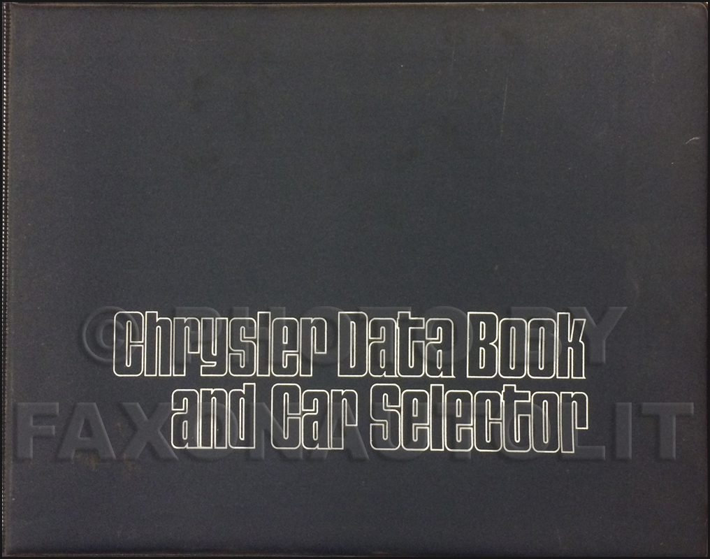1973 Chrysler Data Book Original