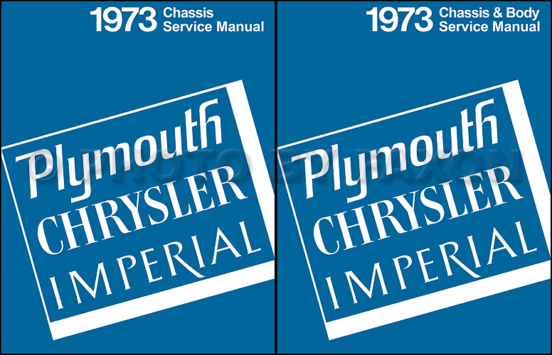 1973 Plymouth and Chrysler Repair Shop Manual Reprint 2 Volume Set
