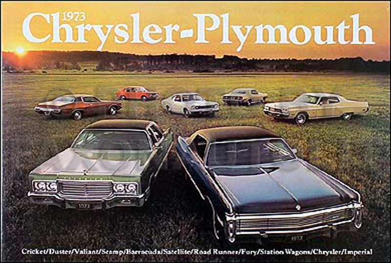 1973 Chrysler & Plymouth Original Sales Brochure -- All Models