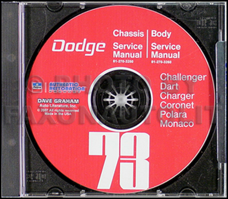 1973 Dodge Car CD-ROM Shop Manual 