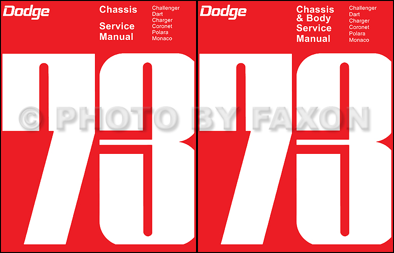1973 Dodge Repair Shop Manual Reprint Challenger Charger Coronet Dart Polara Monaco