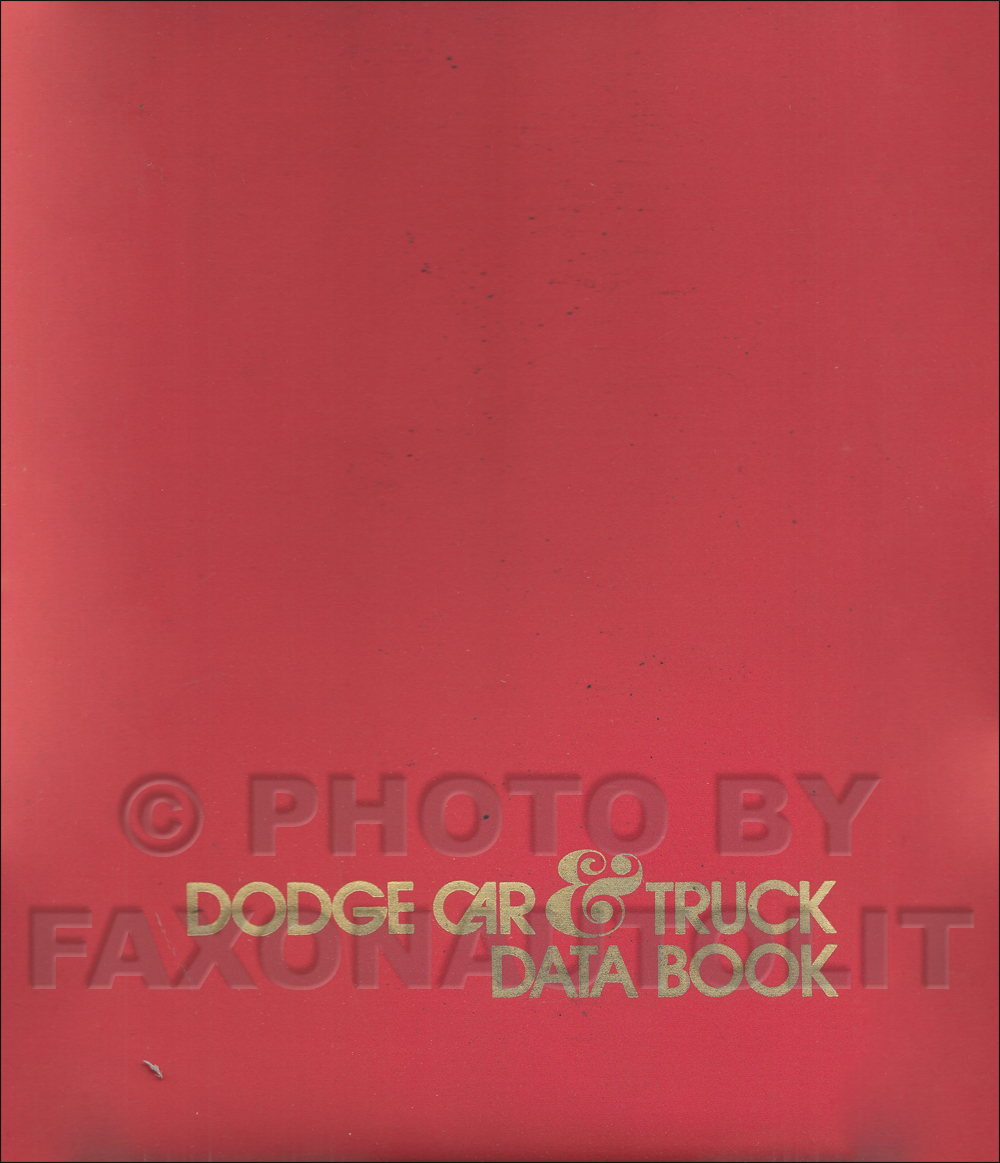1973 Dodge Data Book Original