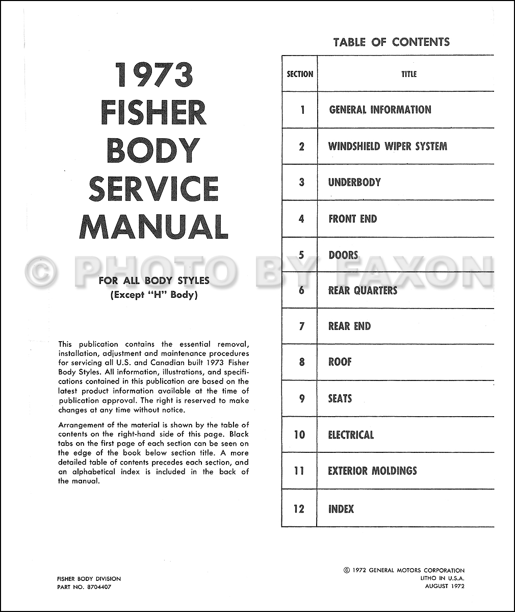 Body table of contents