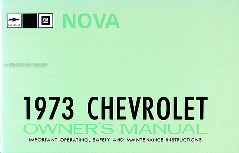 1973 Chevy Nova & SS Owner's Manual Reprint