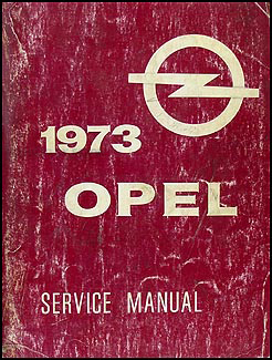 1973 Opel GT & 1900 Repair Manual Original 