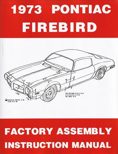 1973 Pontiac Firebird and Trans Am Bound Assembly Manual Reprint